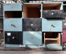 Skříň dřevěná šuplíková (Wooden drawer cabinet) 1000x400x800